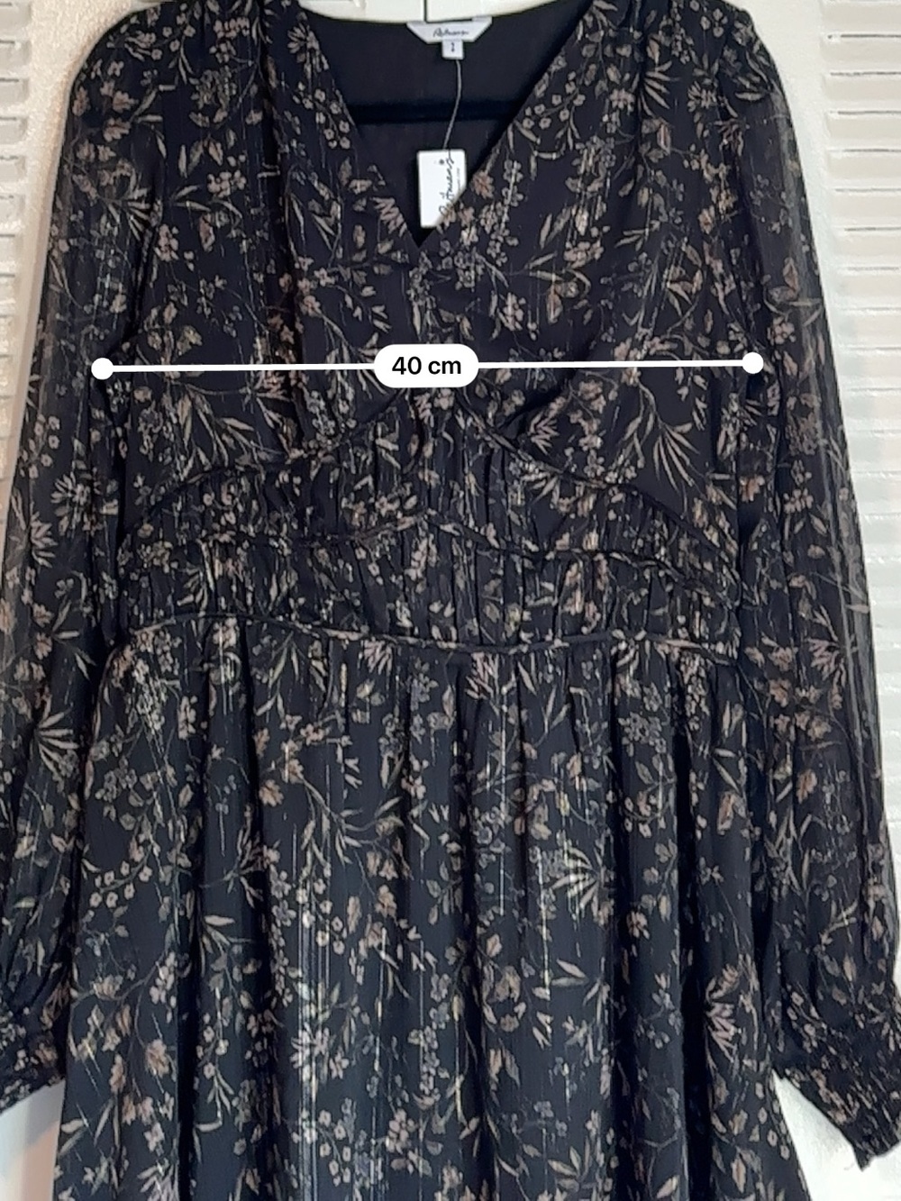 Reitmans Floral Sheer Mini Dress Size S New With Tags Romantic Chic - Picture 9 of 11